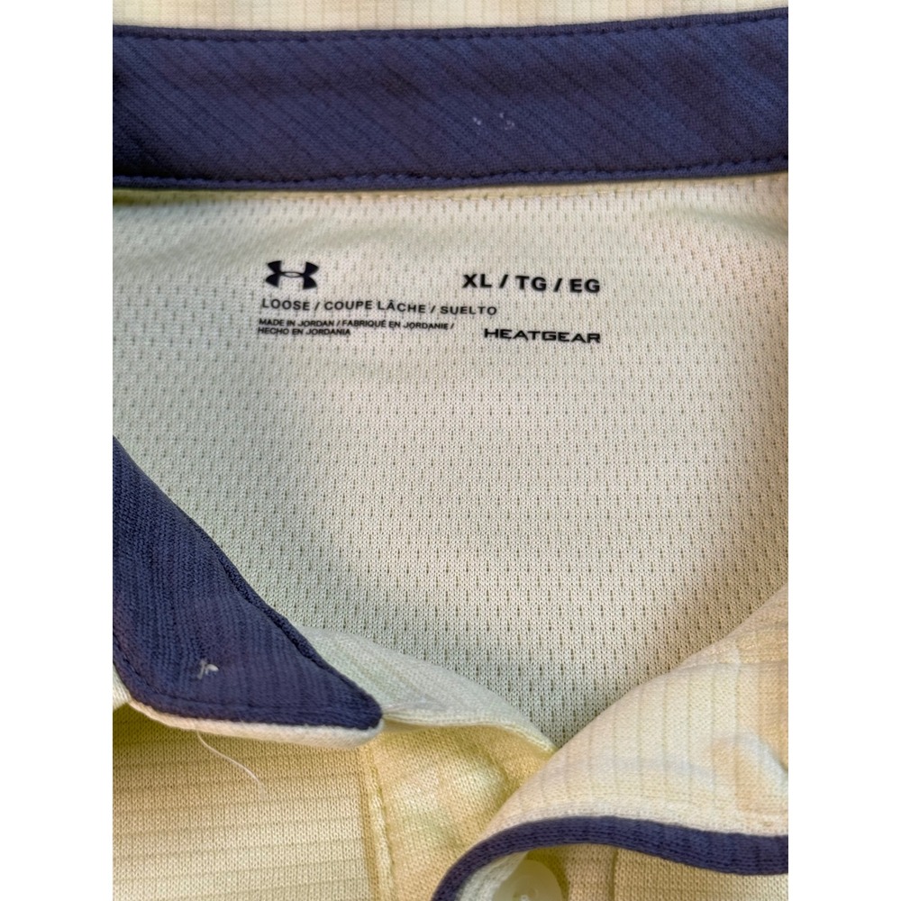 Under Armour HeatGear Loose Fit Polo Shirt Men's XL Yellow Golf Athletic‎ - Picture 3 of 7